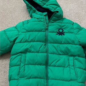 United Colors Of Benetton Green Kids Puffer Jacket